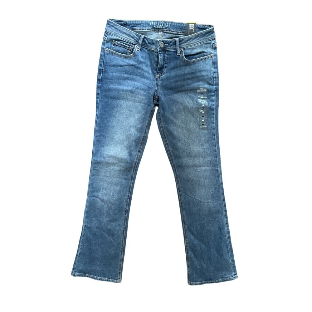 Aeropostale Bootcut Jeans 4 Regular Low Rise Flared Stretch Denim NWT